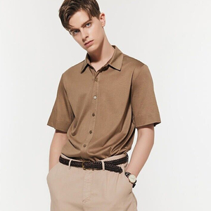 Inthek เสื้อเชิ้ตสำหรับผู้ชายดีไซน์เกาหลี, เสื้อเชิ้ตลำลองฤดูร้อนเนื้อผ้าแห้งเร็วระบายอากาศใส่ง่าย300ก. - Product Image 1