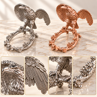 Support de boule de cristal en métal en forme d'aigle, support décoratif pour sphère, base de présentation vintage en forme d'oiseau pour la décoration de la maison, du bureau, des étagères et des tables
