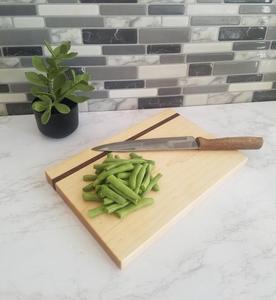 Tabla de Cortar Rectangular de Madera Maciza de Acacia Hecha a Mano de Primera Calidad, 1.2 cm de Grosor, Apta para Lavavajillas, Duradera, para Cocina - Product Image 3