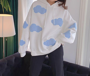 Fabuleux 2025 500gsm sweat à capuche rond surdimensionné lavage à l'acide Vintage polaire en vrac sweats à capuche unisexe pull femmes nuage Chenille patchs - Product Image 4