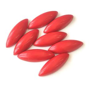Piedra preciosa de Coral sintético hecha a mano de alta calidad 2x4mm-15x30mm cabujón de marquesa parte posterior plana joyería roja suelta a precio mayorista - Product Image 1