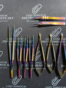 Juego de Microinstrumentos Ultrafinos Multicolores Luqis Enterprises, 14 Piezas, Kit de Microcirugía de Acero Inoxidable Alemán, Caja de Acero - Product Image 2