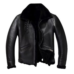 Veste en cuir légère pour homme Veste en cuir durable décontractée et simple pour homme Veste en cuir coupe-vent tendance - Product Image 1