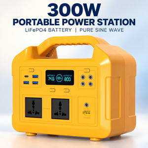 Estación de Energía Solar Portátil de 300W con Batería LiFePO4 de 307Wh, Generador de Onda Sinusoidal Pura para Camping, Emergencias y Respaldo, Venta al Por Mayor - Product Image 1