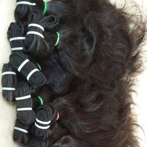 Extensiones de cabello indio virgen crudo, paquetes ondulados naturales, trama de máquina, cierres dobles dibujados, suministro de peluca - Product Image 4