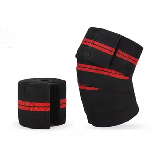 GAF New Arrival wholesale Heavy Duty Knee Wraps Powerlifting Knee Wraps Bandages Support Exercise Weightlifting Knee Wraps