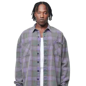 독점 유행 남자의 플란넬 셔츠 긴 소매 100% 면 캐주얼 베스트 셀러 저렴한 가격 수출 지향 품질