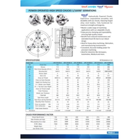 Mandrin hydraulique à 4 mors SHASONS CNC, robuste, pour centre d'usinage, broche simple, longueur de pièce maximale 400 mm, vitesse de broche 500-4000 tr/min