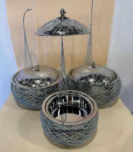 New Arrival Silver Plated Food Warmer Beautiful Modern Design Chafing <b>Dish</b> Casserole Stainless Steel Metal Chafer & Heater - Product Image 3