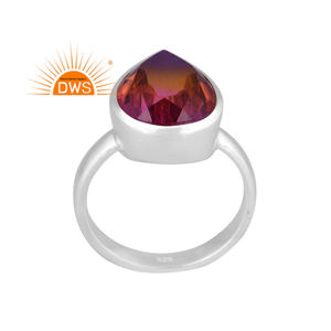 แหวนควอตซ์แบบซ้อนได้ทำจากเงินแท้คุณภาพดีได้รับการปรับแต่งได้สำหรับ925 - Product Image 1