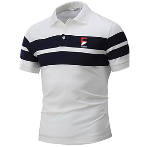 เสื้อกอล์ฟผู้ชาย Fizzan International น้ำหนัก 220 กรัม คุณภาพสูง ปักลาย แขนสั้น ลายเรียบ สวมใส่สบาย แห้งเร็ว - Product Image 4