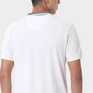 2025 casual vêtements de rue hommes pour polos haute qualité coton Polyester manches courtes coupe ajustée tissu tricoté meilleure qualité - Product Image 5