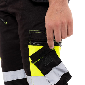 Pantalons de travail de sécurité pour hommes en gros, polyester, classe 1 ANSI, imperméables, multi-poches, extensibles, réfléchissants, haute visibilité PROTEXA - Product Image 3
