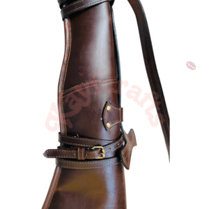 Funda de cuero genuino de grano completo de 34 pulgadas, funda de diseño rústico vintage con acción de palanca y protección interior acolchada - Product Image 3