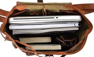 <b>Handmade</b> Vintage Women's Genuine <b>Leather</b> Purse Rucksack Backpack - Product Image 2