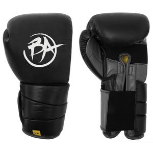 Gants de compétition de boxe pour hommes Gants de combat souples MMA noirs avec caractéristiques imperméables Logo personnalisé pour une utilisation en extérieur - Product Image 4