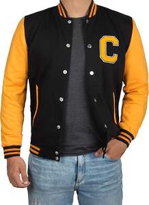 2025 nouveau OEM 100% haute qualité université veste hommes lycée Letterman Bomber Style polaire Baseball vestes pour hommes - Product Image 6