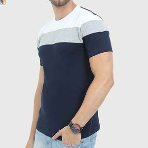 T-shirt blanc homme et femme 100% coton découpé et cousu panneau travail couleur personnalisée logo brodé personnalisé de votre entreprise - Product Image 4