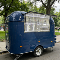 Chariot à hot-dogs personnalisé, remorque alimentaire pour pizzas, mini camion à café mobile, chariot à glaces, cuisine entièrement équipée