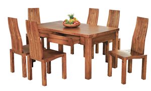 เก้าอี้ทานข้าวไม้สักคลาสสิกสมัยใหม่ ดีไซน์ตามหลักสรีรศาสตร์ เฟอร์นิเจอร์ห้องอาหารที่ทนทาน - Product Image 3