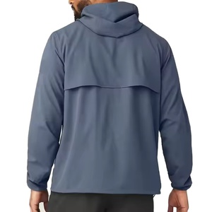 Chaqueta cortavientos ligera impermeable 100% poliéster con cremallera completa para hombres para entrenamientos de invierno deportes y uso en el gimnasio 2026 - Product Image 3