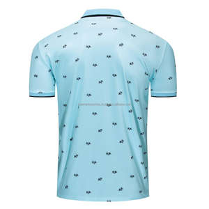 Camiseta Polo de sublimación informal personalizada para hombre más vendida, nuevo diseño, camisetas Polo de algodón a la moda para hombre - Product Image 3