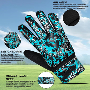 Gants de gardien de but de football professionnels 2025 en latex, imperméables, à doigts complets, avec sangle de poignet réglable, épaissis et résistants à l'usure - Product Image 2