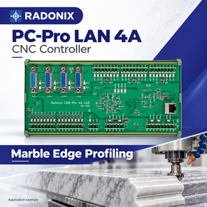 Contrôleur CNC Ethernet 3 axes RADONIX PC-Pro LAN 4A pour le profilage des bords de marbre et le traitement des bords de comptoirs en granit - Product Image 1