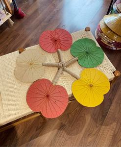 พัดลมใบบัว2024จากวัสดุธรรมชาติทนทานงานฝีมือที่เป็นมิตรกับสิ่งแวดล้อม - Product Image 5