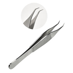 Pinset bedah gigi melengkung medis baja tahan karat presisi tinggi untuk penggalian transplantasi rambut - Product Image 6