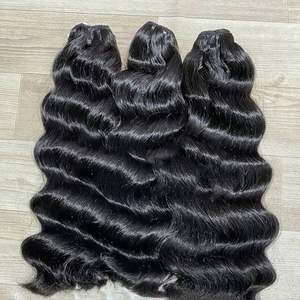 Extensiones de cabello vietnamita alineadas con cutícula Natural 100% de alta calidad, cabello ondulado sin procesar directamente del fabricante - Product Image 4