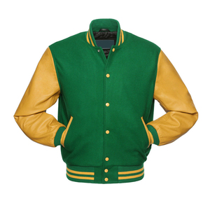 Chaqueta universitaria informal de calle alta personalizada de alta calidad, cuello levantado, moda de invierno, tela de lana para hombre - Product Image 1