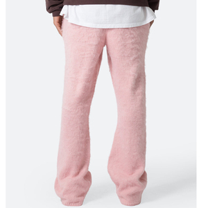 Suéter de Mohair para hombre, pantalones de punto suave, logotipo frontal antiretráctil, cálido, borroso, informal, de invierno, ropa de calle de moda - Product Image 5