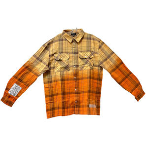 Camisa de Franela a Cuadros con Estampado Tie-Dye, Diseño Formal y Moderno, para Hombre, 100% Algodón de Alta Calidad, Venta al Por Mayor en India, Novedad 2025 - Product Image 1