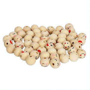 Cheap 60pcs Printed Round <b>Wooden</b> Bead 20 mm Custom Shape & Colored Wood Beads Shaped and Sized Hand <b>Crafted</b> Indian Product - Product Image 2