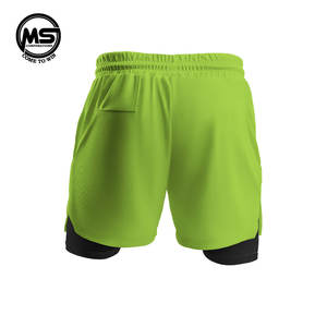 Short de gymnastique à séchage rapide High Street pour hommes, vêtements d'entraînement personnalisés en polyester solide pour la course à pied - Product Image 2