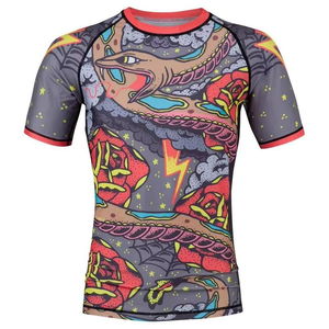 New Arrival Sublimation Designs Rash Guard Wholesales BJJ and MMA Rash Guard Jiu Jitsu Rash Guard Made In Pakistan - Product Image 5