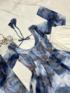 Conjunto de Kurti de seda de Organza de moda para mujer Traje de diseñador con vestido étnico elegante Dupatta Perfecto para festivales y fiestas - Product Image 6