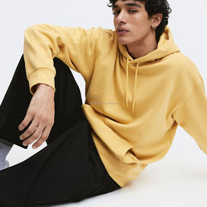 Sweat-shirt et pull à capuche surdimensionné pour homme personnalisé, 100% coton, étiquette de marque brodée, délavé à la pierre pour l'hiver - Product Image 3