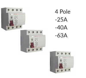 2P 25A 230-400V IP20 rccb เบรกเกอร์วงจรไฟฟ้าที่เหลือ ABS พลาสติกที่มีการป้องกันกระแสเกินและกระแสเกิน - Product Image 4