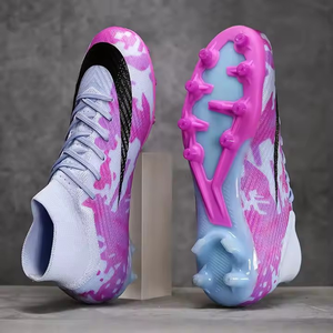 I tacchetti <span class=keywords><strong>da</strong></span> <span class=keywords><strong>calcio</strong></span> <span class=keywords><strong>da</strong></span> uomo per interni ed erbosi utilizzano <span class=keywords><strong>scarpe</strong></span> <span class=keywords><strong>da</strong></span> <span class=keywords><strong>calcio</strong></span> alla caviglia alte a punta lunga <span class=keywords><strong>con</strong></span> Design a bocca calza - Product Image 2