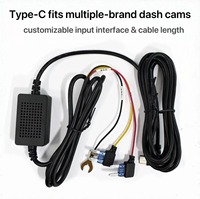 Kit de câblage pour caméra embarquée USB-C 5V 2.5A, câble d'alimentation DVR ACC, adaptateur 12V-24V vers 5V avec protection contre les basses tensions, mode parking 24H