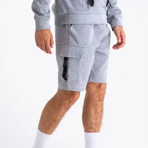 Durable diseño personalizado hombres sudaderas con capucha conjunto corto Color sólido nueva llegada sudaderas con capucha conjunto corto para hombres - Product Image 5