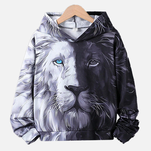 Venta al por mayor niños pulóver sudaderas 100% algodón grueso sudaderas con capucha liso de alta calidad impresión personalizada niños sublimación Sudadera con capucha - Product Image 1