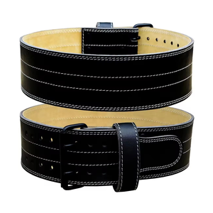 Ceintures d'haltérophilie en cuir véritable sur mesure de haute qualité fabriquées au Pakistan pour la forme physique - Product Image 1