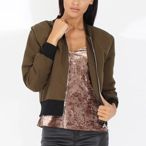 Chaqueta Bomber cómoda y transpirable para mujer, servicio OEM y ODM, ropa para mujer, chaqueta Bomber de diseño de la mejor calidad para mujer - Product Image 1
