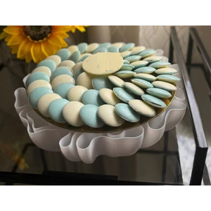 Bol à chocolat en métal blanc de qualité de luxe élégant or table ronde dessus bonbons bol de service porte-dessert pour hôtel restaurants - Product Image 6