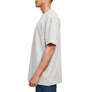 Buena calidad y bajo precio de los hombres de talla grande caída del hombro 100% ropa de calle de algodón pesado de lujo liso de alta calidad camiseta personalizada - Product Image 2