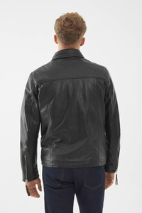 Chaqueta de Motociclista de Cuero Genuino Ecológica, Transpirable, Elegante, Ajustada, Informal, de Alta Calidad, Venta Caliente, Personalizada para Hombre - Product Image 5