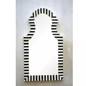 Espejo de pared de hueso con incrustaciones de resina Rectangular de alta calidad para decoración del hogar - Product Image 2